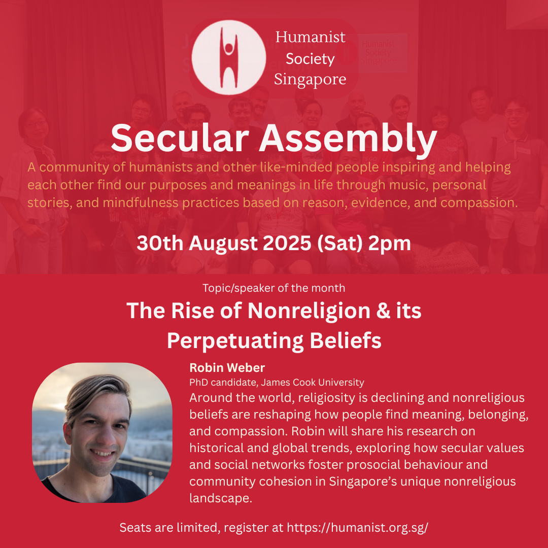 Secular Assembly 30Aug’25: The Rise of Nonreligion & its Perpetuating ...